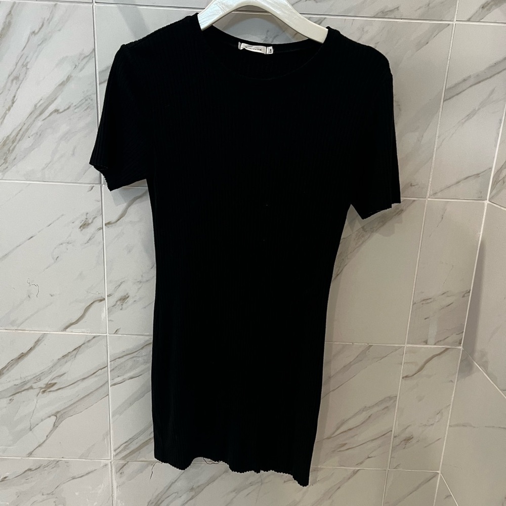 Samantha eng ribbed short sleeve mini dress